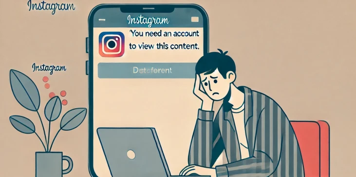 një person i trishtuar pa llogari në instagram